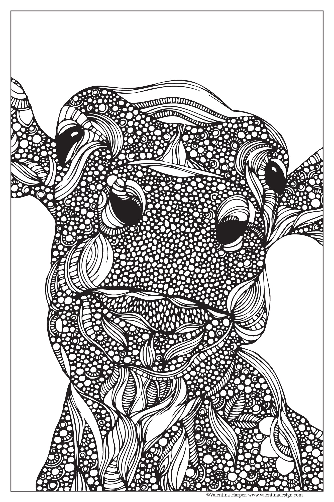 Set of 3, 24x36 Adult Coloring Posters: Cow, Dog & Horse – 25% Savings When Purchased as a Set - Fox Chapel Publishing Co.