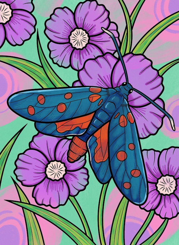 Luna the Spotted Moth Coloring Poster