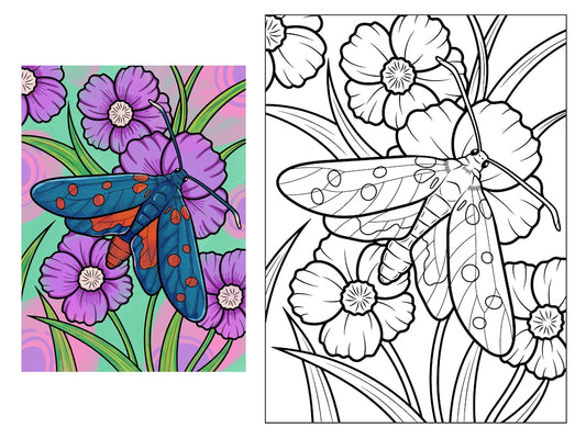 Luna the Spotted Moth Coloring Poster