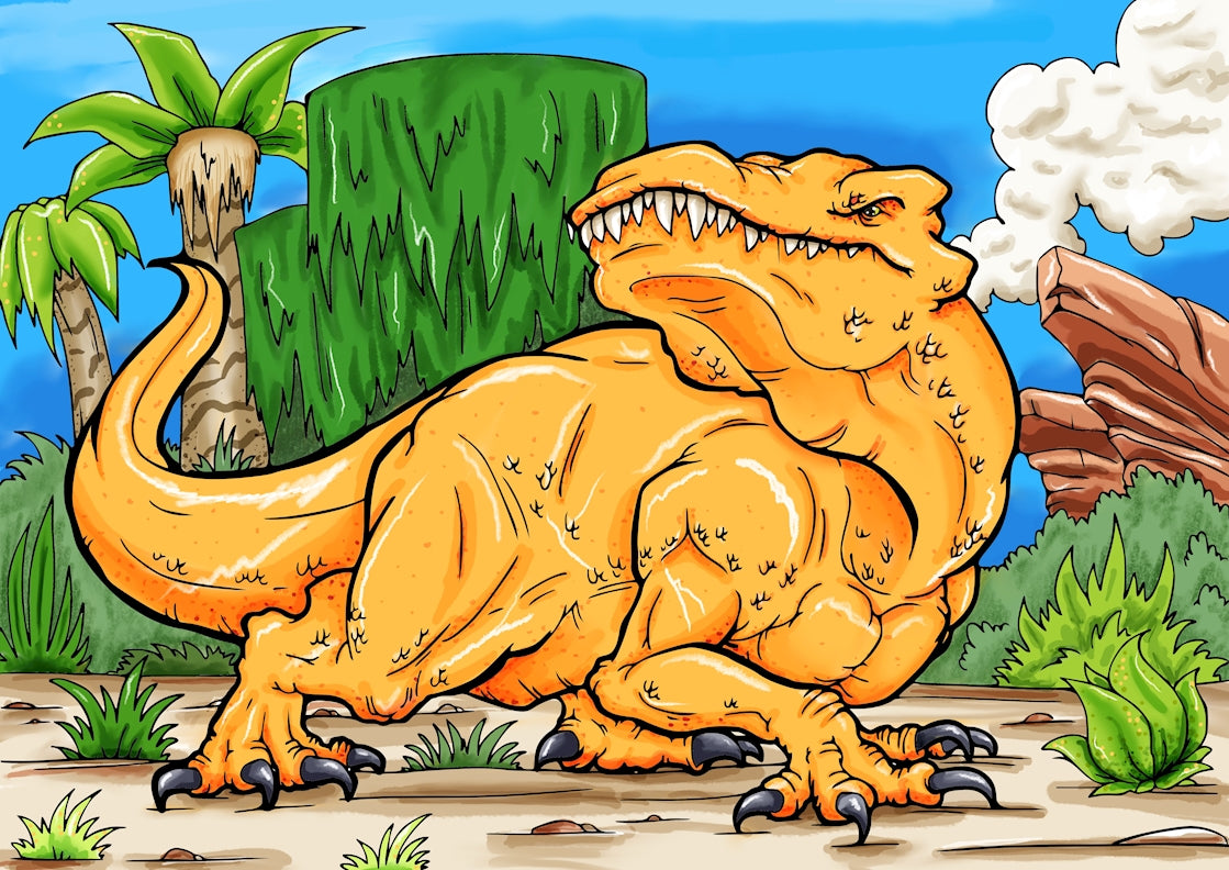 Jurassic King Dinosaur 18x24 Coloring Poster - Fox Chapel Publishing Co.