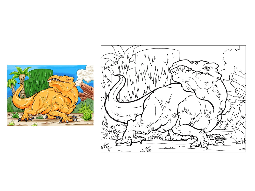 Jurassic King Dinosaur 18x24 Coloring Poster - Fox Chapel Publishing Co.