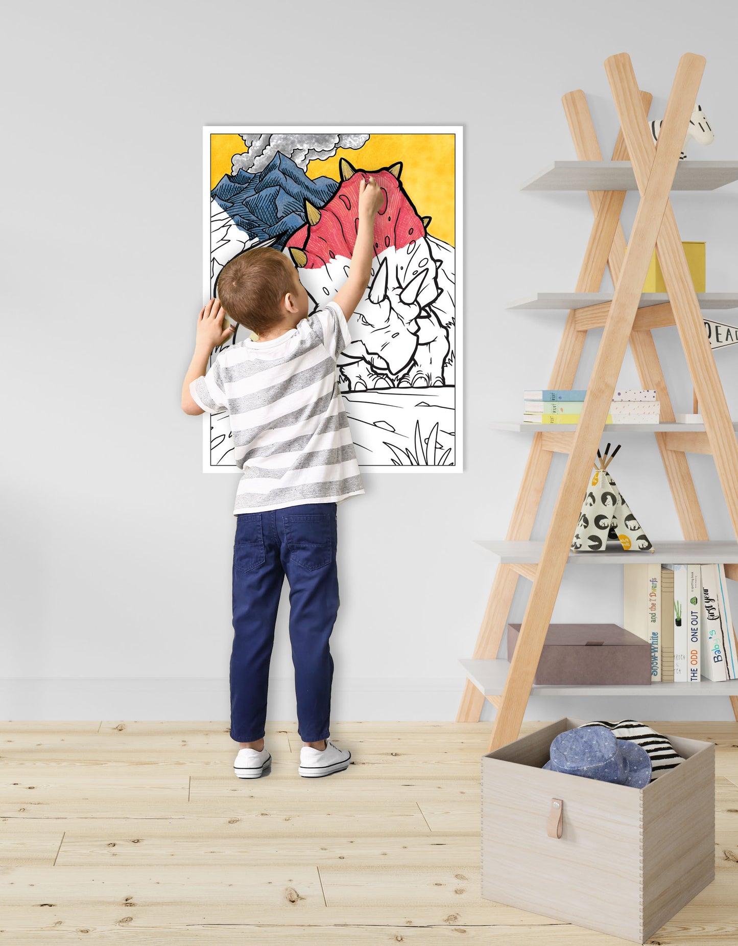 Set of 3, 18x24 Kids Dinosaur Coloring Posters: Jurassic King, Triceratops, & Brachiosaurs – 25% Savings When Purchased as a Set - Fox Chapel Publishing Co.