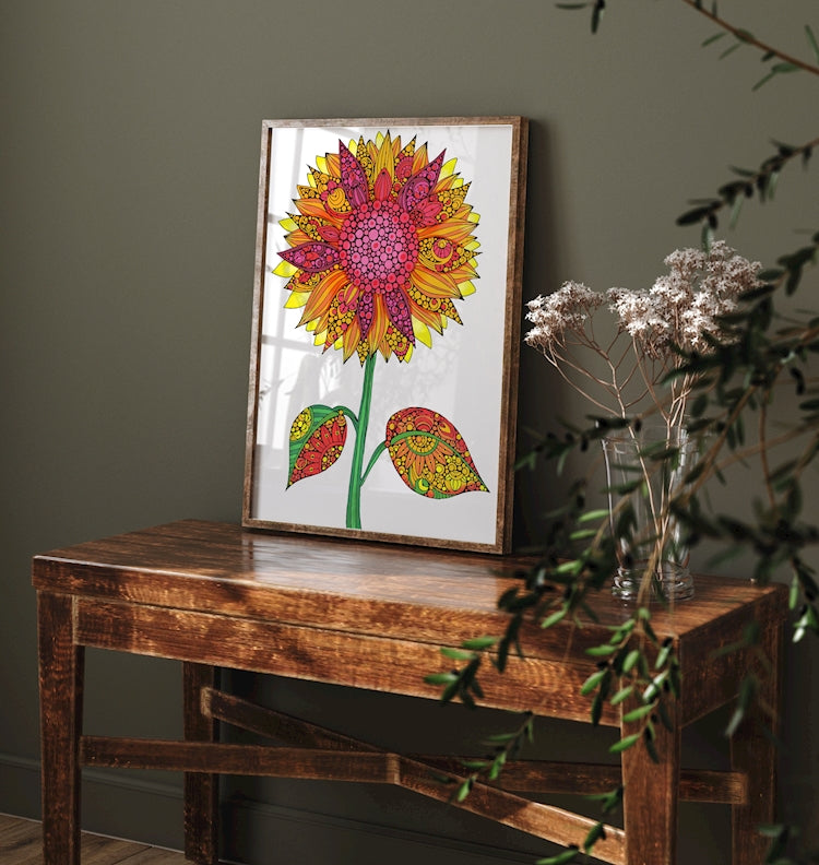 Sunflower, In the Meadow 24x36 Coloring Poster