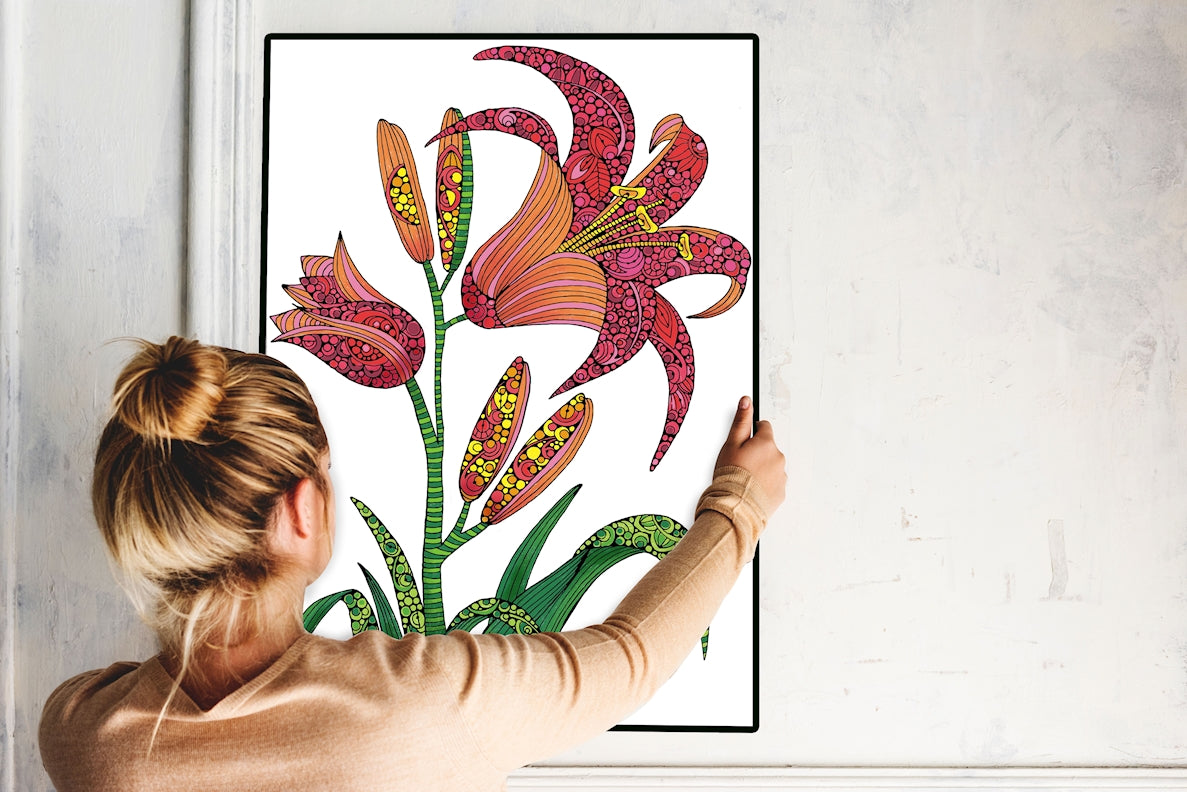 Lily, Gentle Bloom 24x36 Coloring Poster
