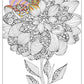 Dahlia, Sweet Bouquet Coloring Poster