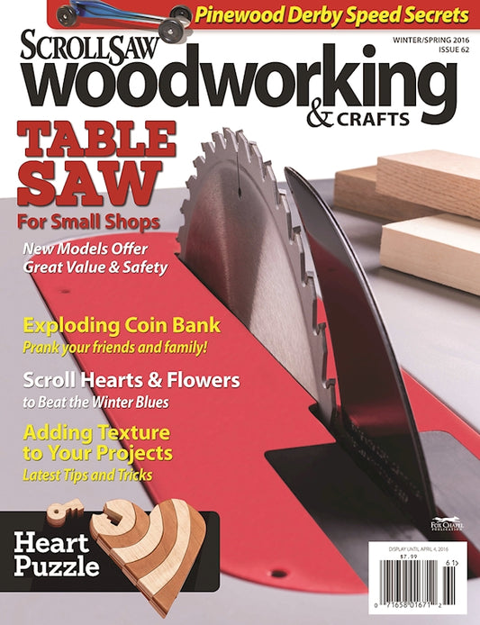 Scroll Saw Woodworking & Crafts Issue 62 Winter Spring 2016 - Fox Chapel Publishing Co.