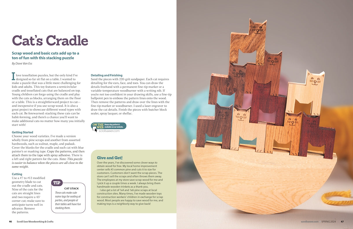 Scroll Saw Woodworking & Crafts Issue 94 Spring 2024 - Fox Chapel Publishing Co.