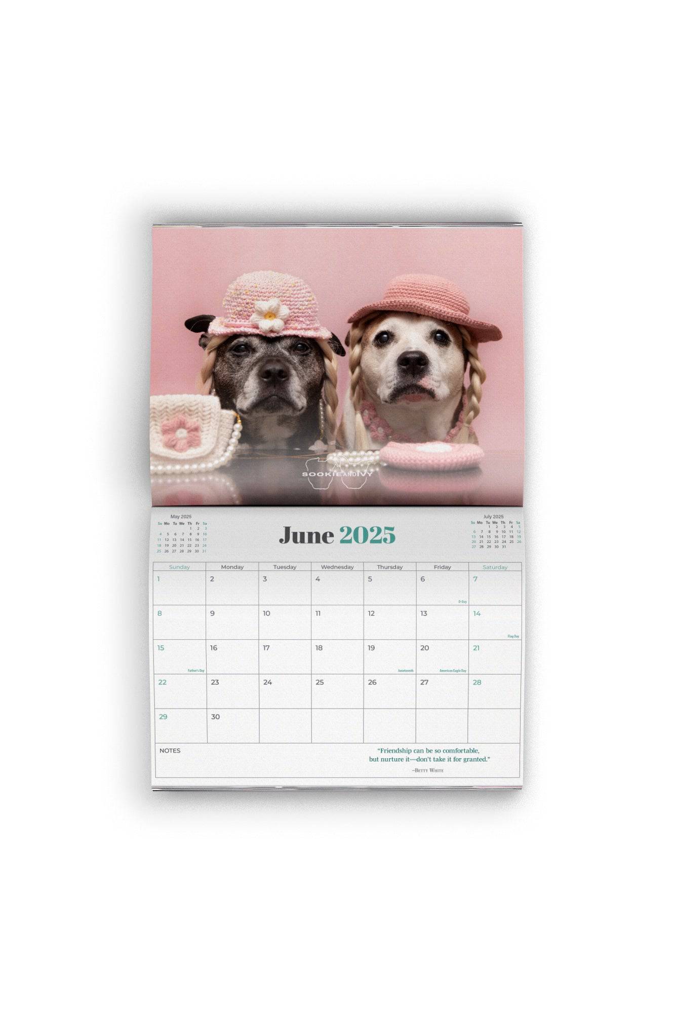 Sookie & Ivy 2025 Wall Calendar