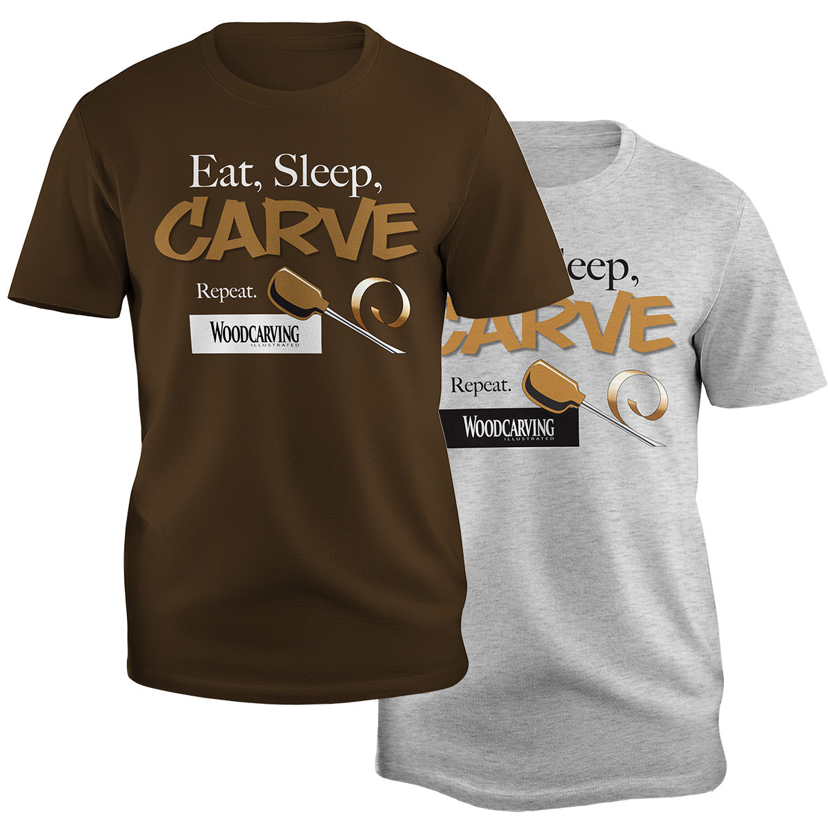 Eat Sleep Carve Repeat T-Shirt - Fox Chapel Publishing Co.