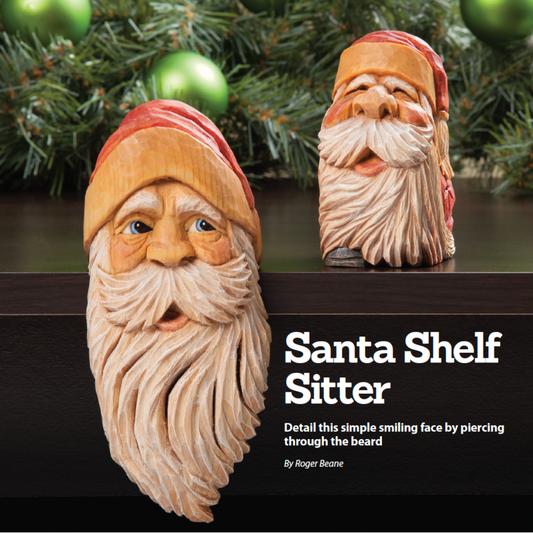 Carve a Shelf Sitter Santa