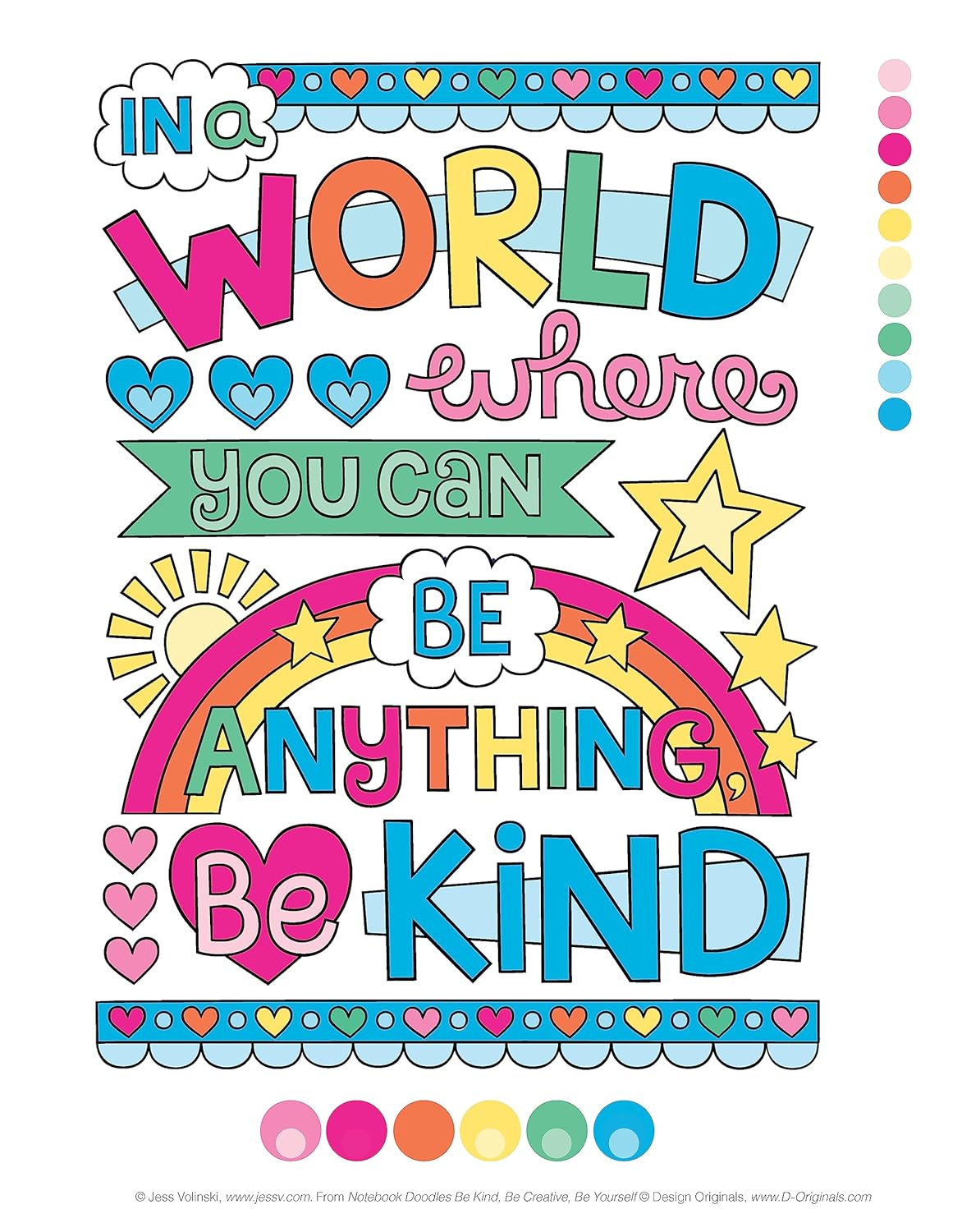 Notebook Doodles Be Kind, Be Creative, Be Yourself!