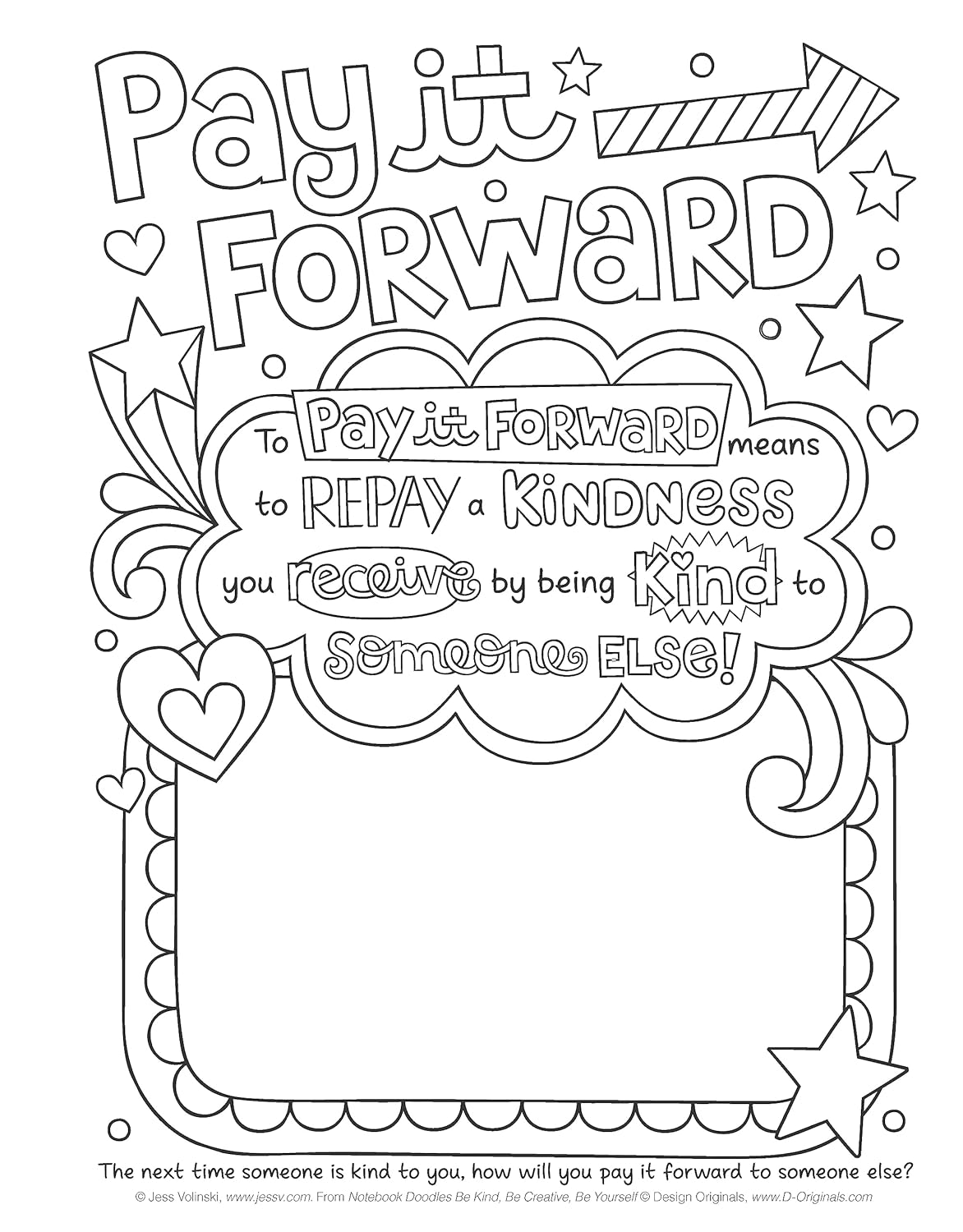 Notebook Doodles Be Kind, Be Creative, Be Yourself!