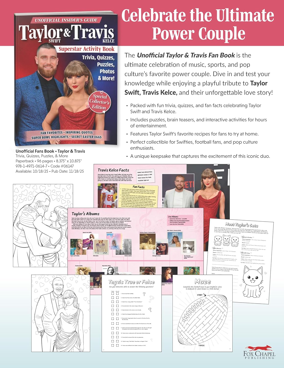 Unofficial Insider's Guide Taylor Swift & Travis Kelce Superstar Activity Book