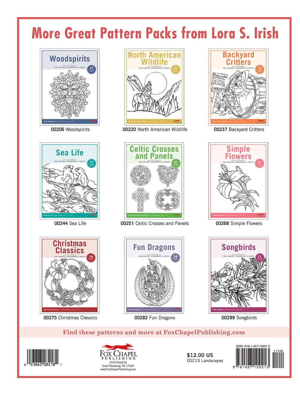 Landscapes Carving Patterns - Printed - Fox Chapel Publishing Co.