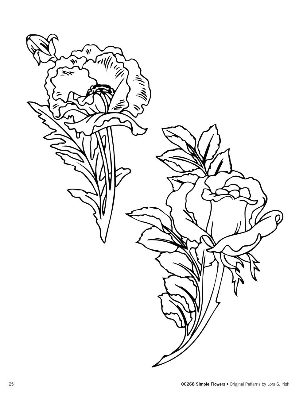 Simple Flowers Carving Patterns