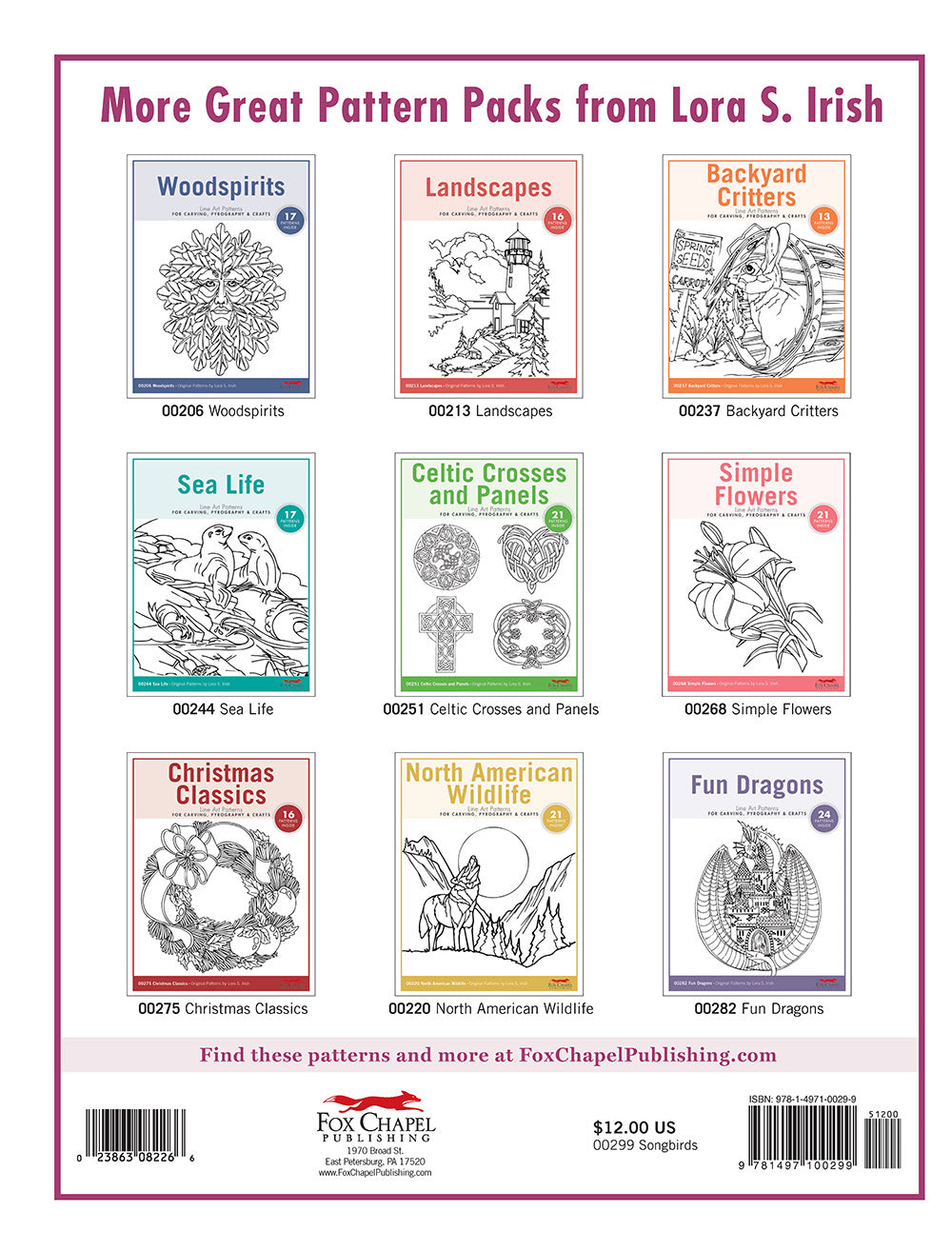 Songbirds Pattern Package - Printed - Fox Chapel Publishing Co.