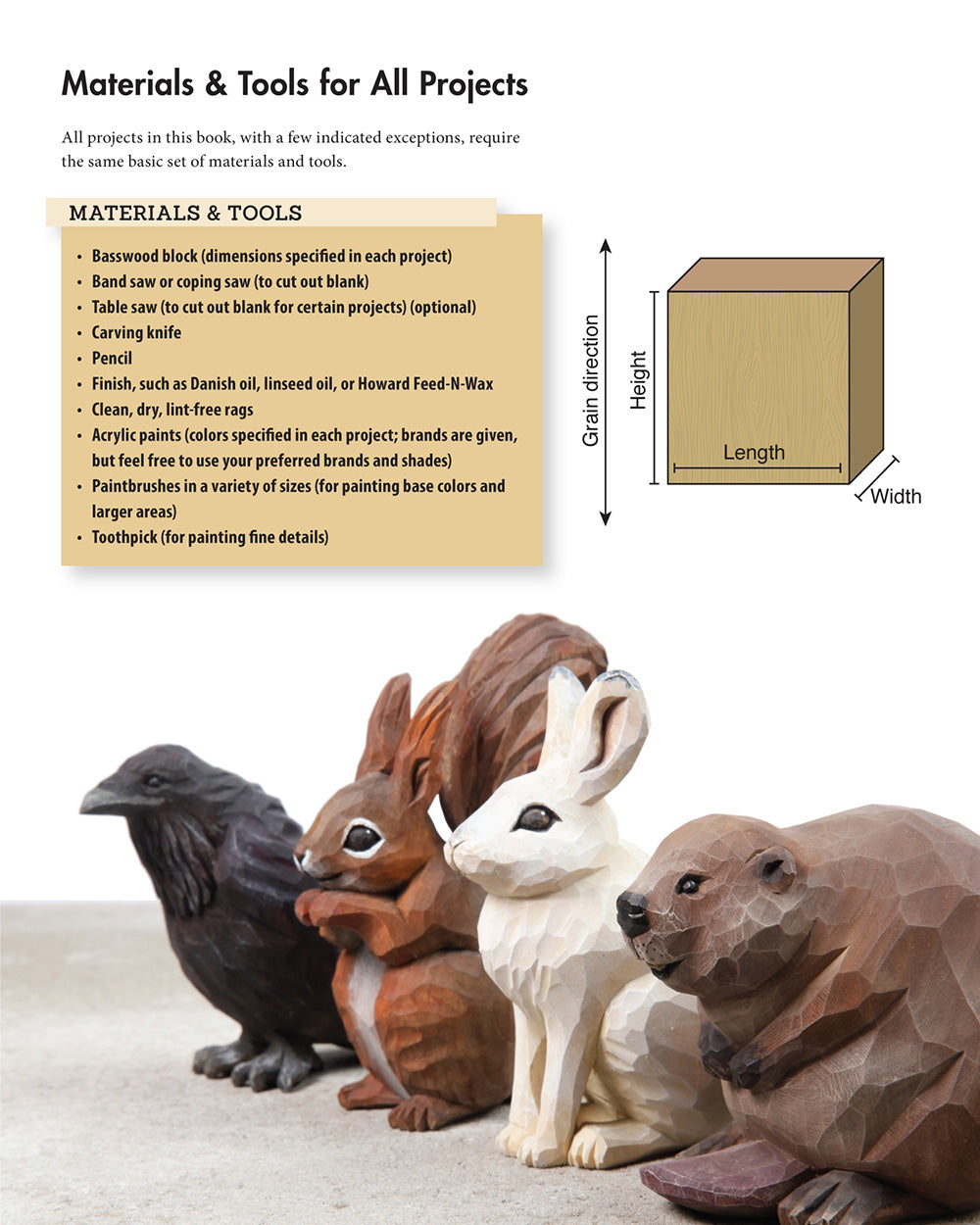 Whittling Flat-Plane Animals - Fox Chapel Publishing Co.