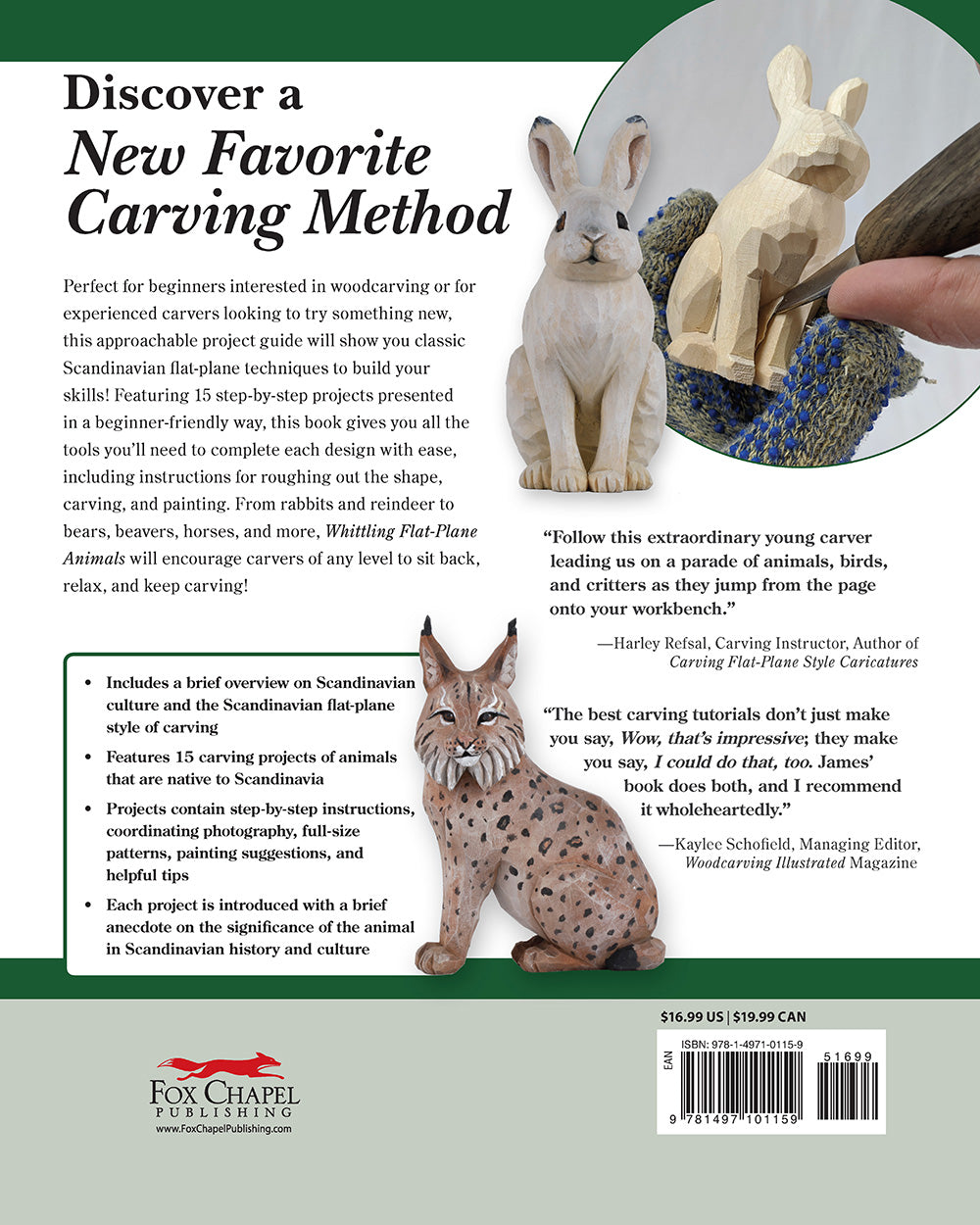 Whittling Flat-Plane Animals - Fox Chapel Publishing Co.