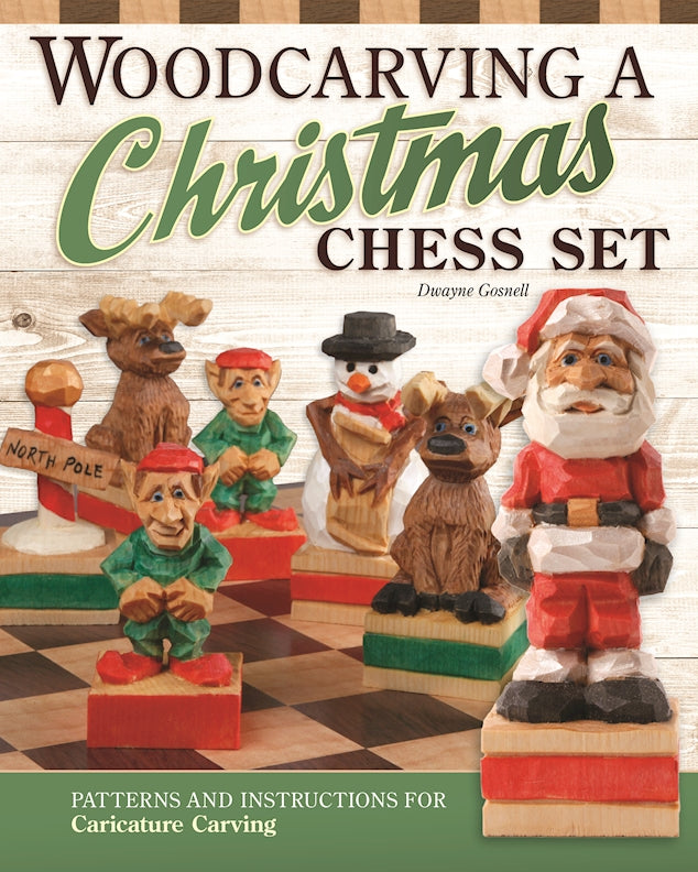 Woodcarving a Christmas Chess Set