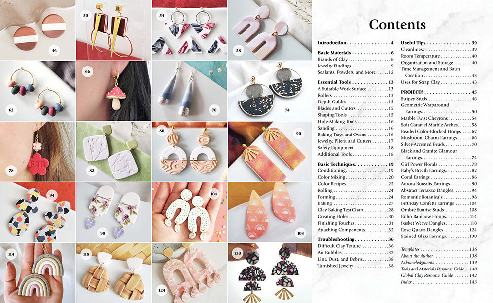 Making Polymer Clay Earrings: Essential Techniques and 20 Step-By-Step Beginner Jewelry Projects [Book]
