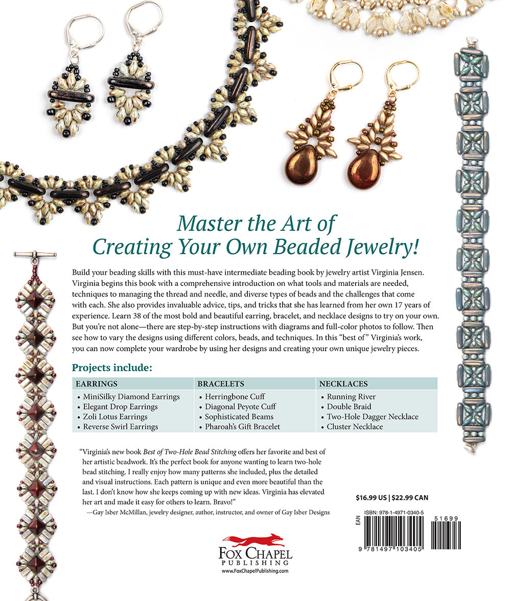 Best of Two-Hole Bead Stitching: Making Beautiful Earrings, Bracelets and Necklaces for a Timeless Jewelry Wardrobe [Book]