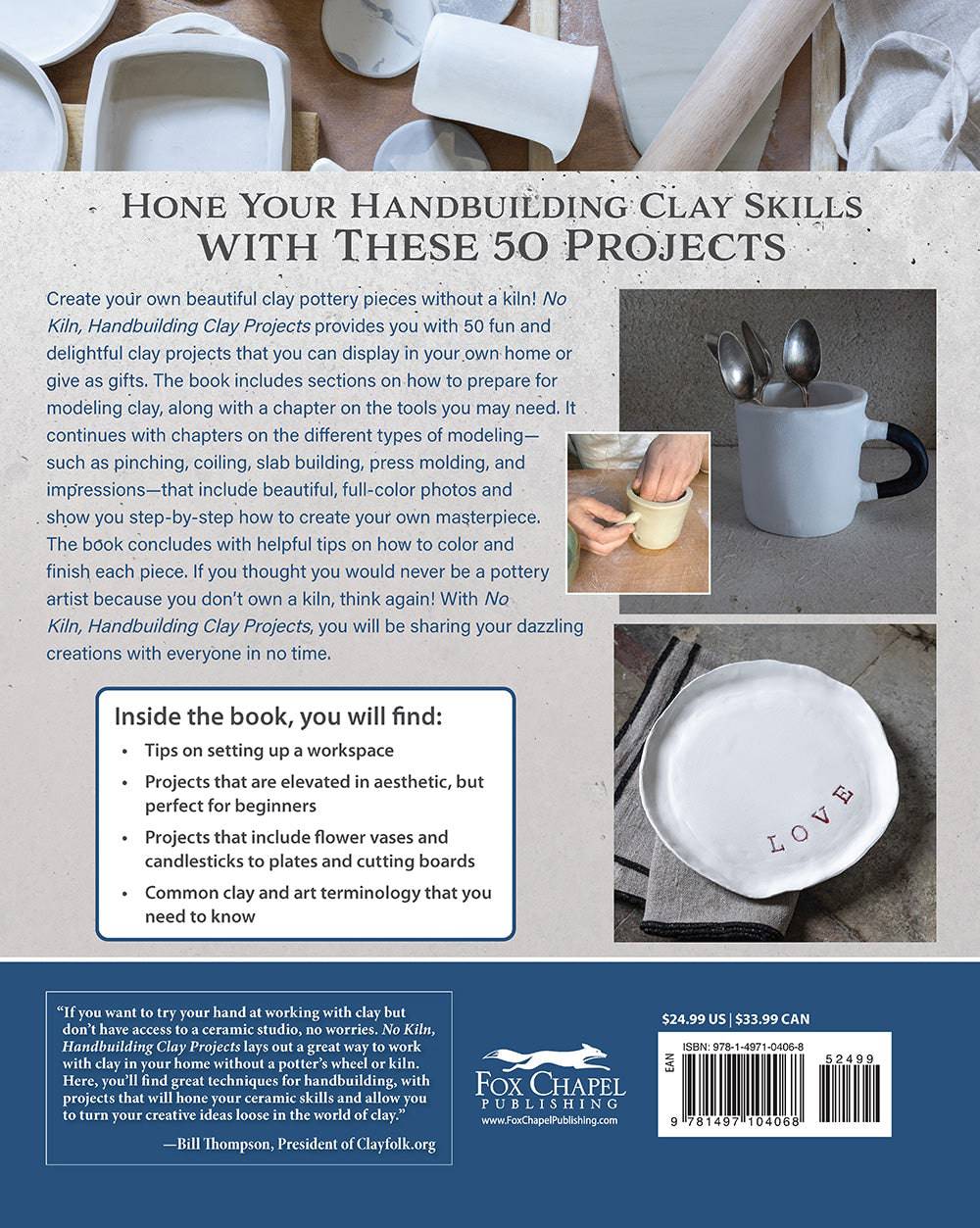 No Kiln, Handbuilding Clay Projects - Fox Chapel Publishing Co.