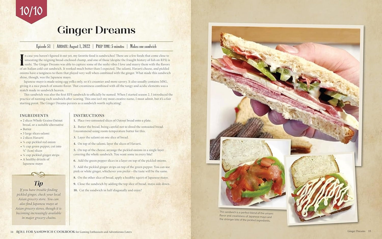Roll for Sandwich® Cookbook for Gaming Enthusiasts and Adventurous Eaters