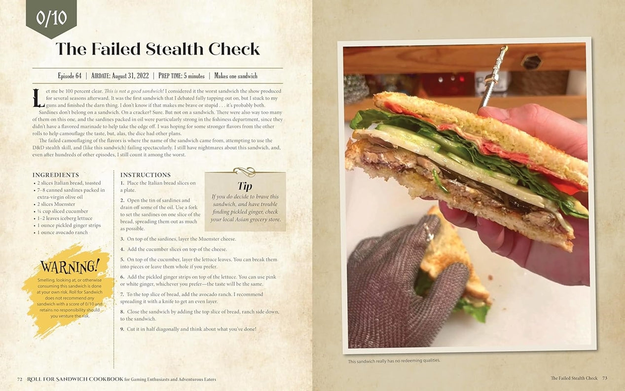 Roll for Sandwich® Cookbook for Gaming Enthusiasts and Adventurous Eaters CE
