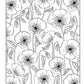 Modern Flowers Coloring Book