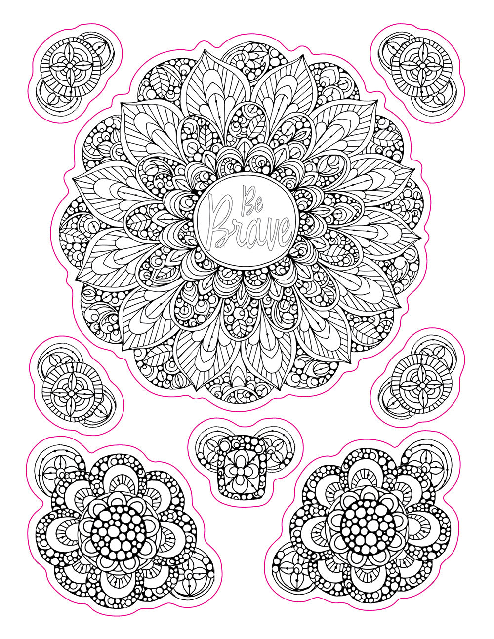 Color Your Own Stickers Mandalas