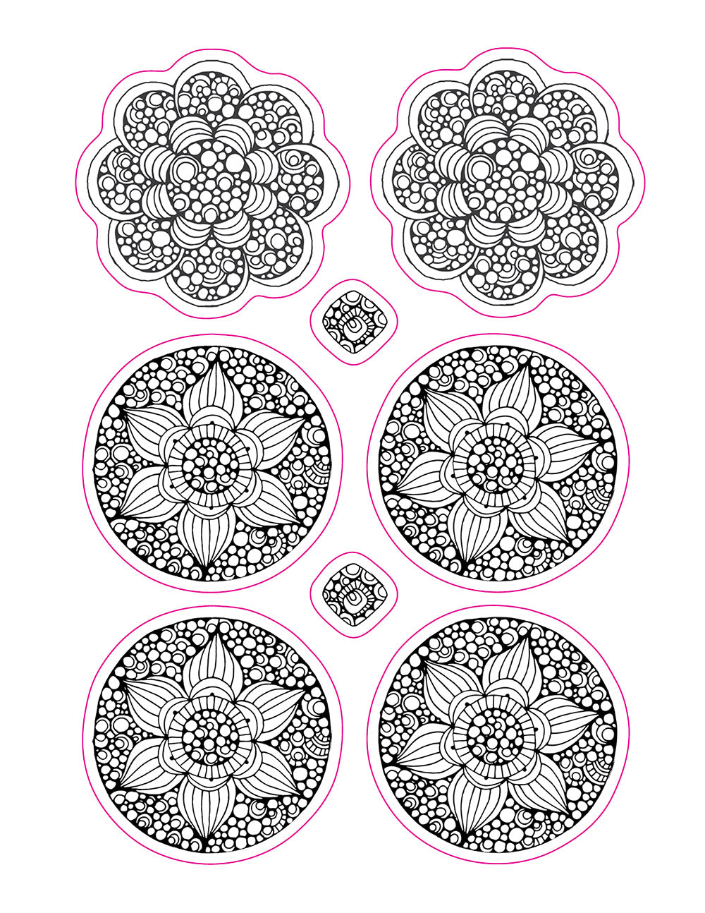 Color Your Own Stickers Mandalas