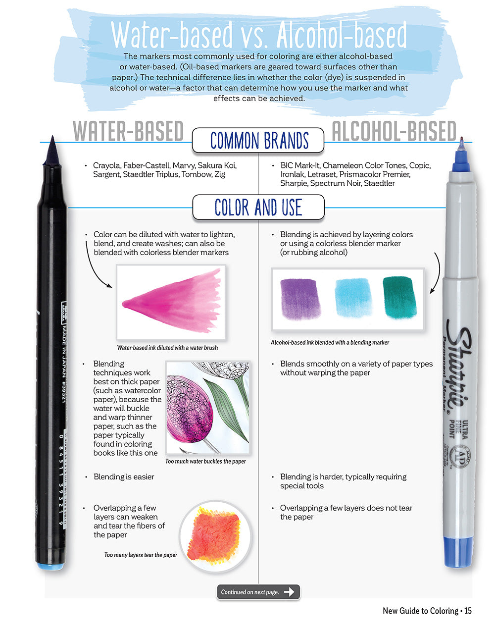 How I Use Water-Based Markers like Watercolours - Adult Coloring 