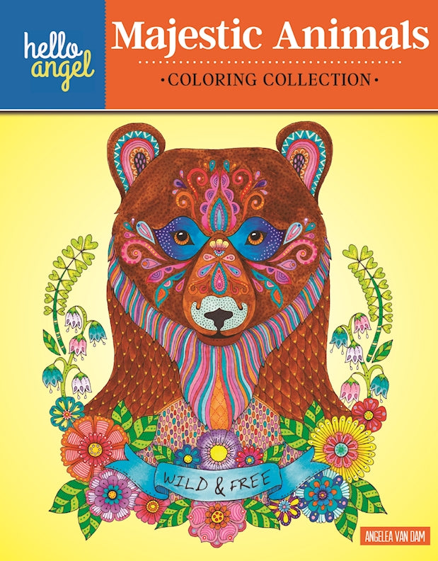 Hello Angel Majestic Animals Coloring Collection
