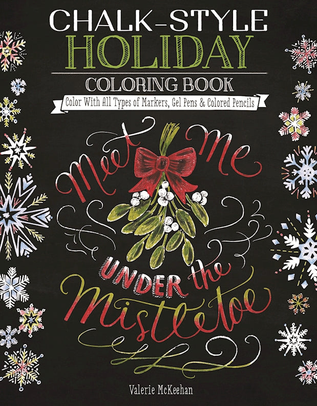 Chalk-Style Holiday Coloring Book
