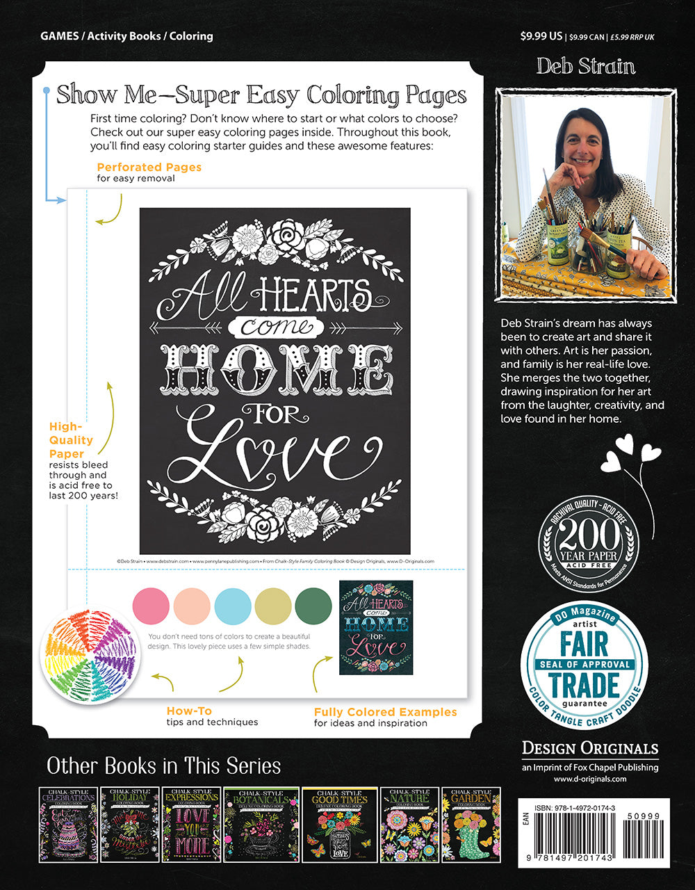 Chalk-Style Family Coloring Book