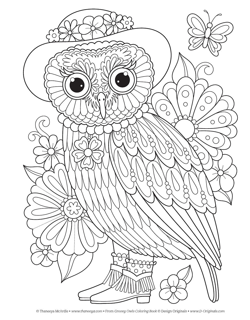 Groovy Owls Coloring Book - Fox Chapel Publishing Co.
