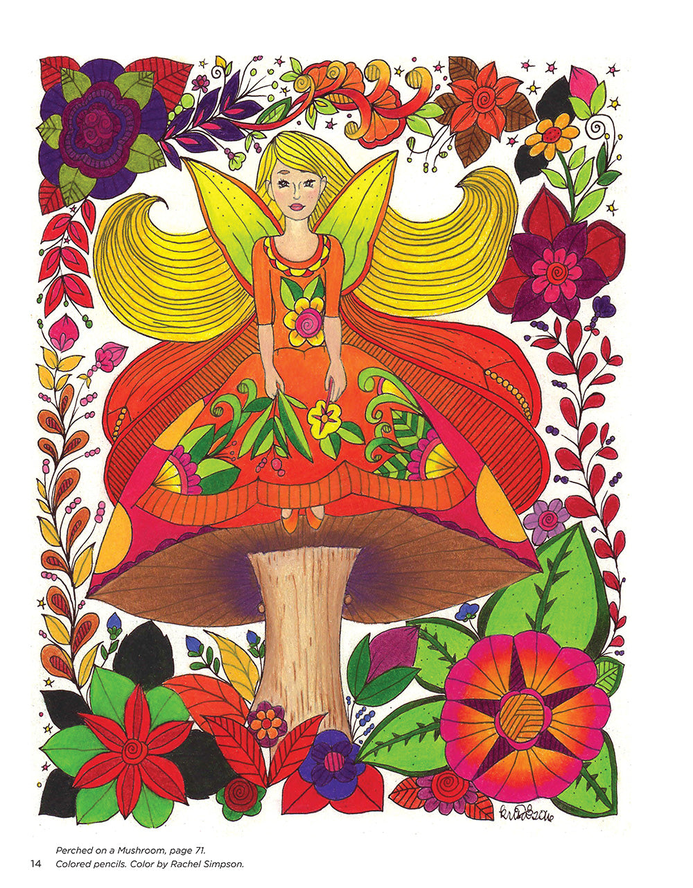 KC Doodle Art Fairies Coloring Book