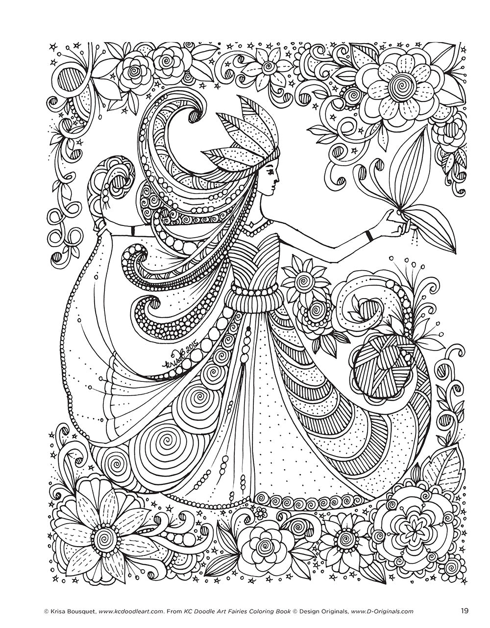 KC Doodle Art Fairies Coloring Book Fox Chapel Publishing Co.