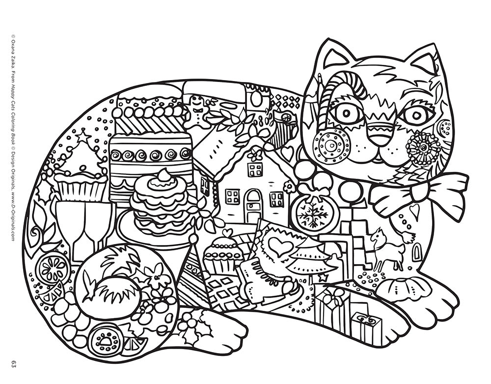 Happy Cats Coloring Book