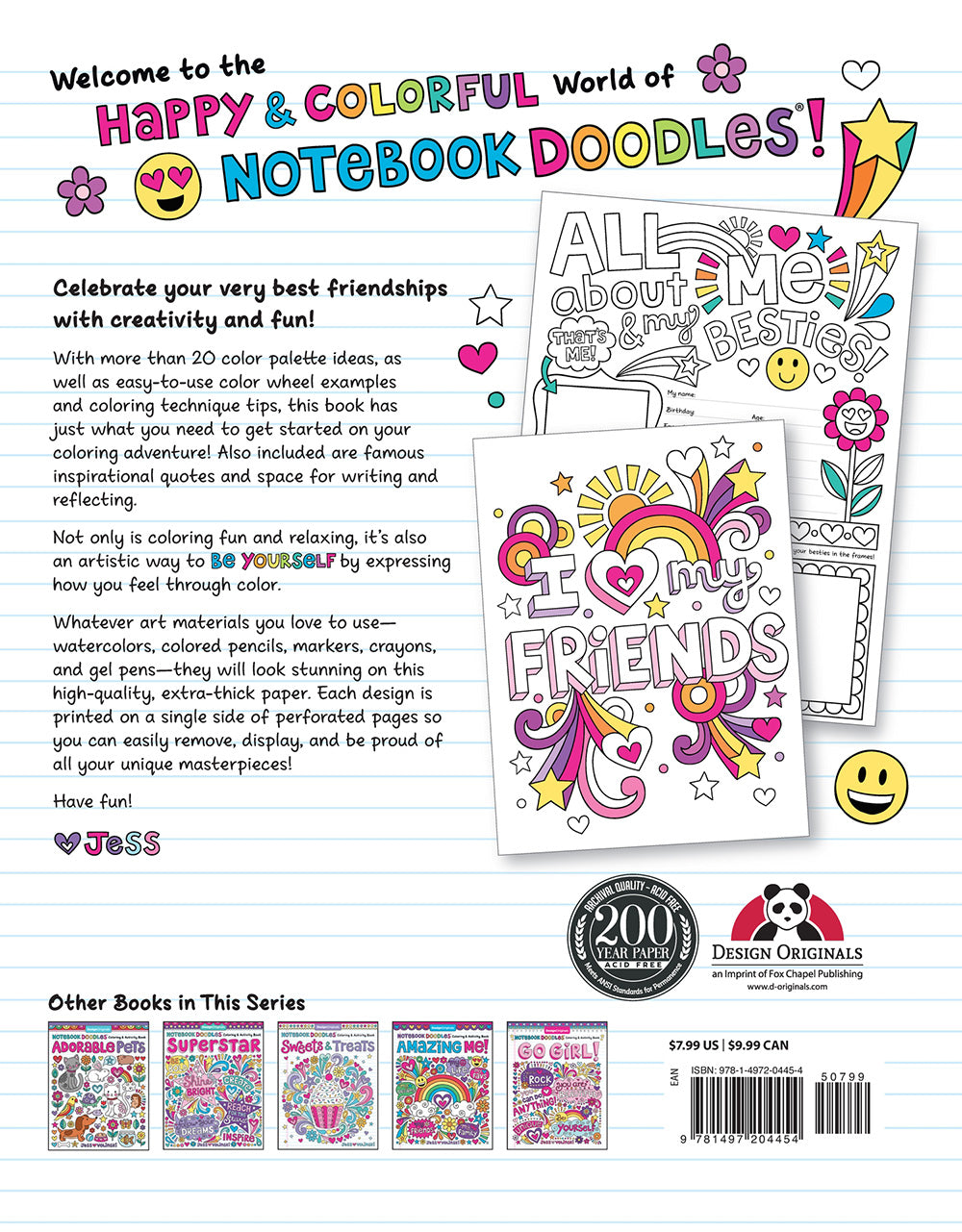 Notebook Doodles Best Friends - Fox Chapel Publishing Co.