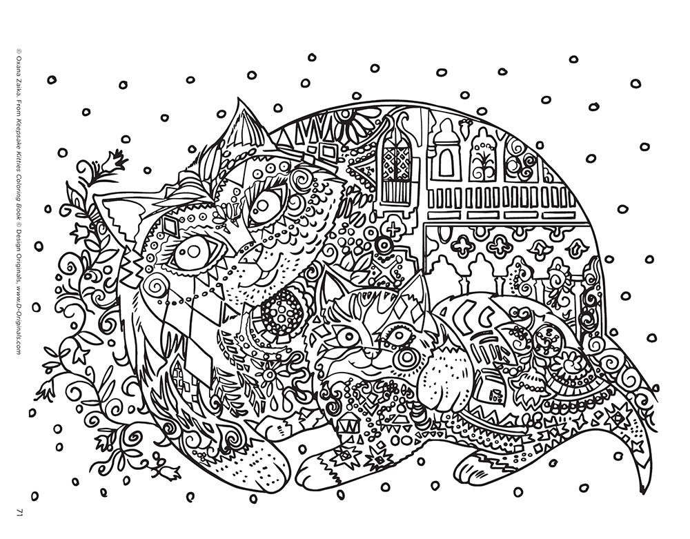 Keepsake Kitties Coloring Book - Fox Chapel Publishing Co.
