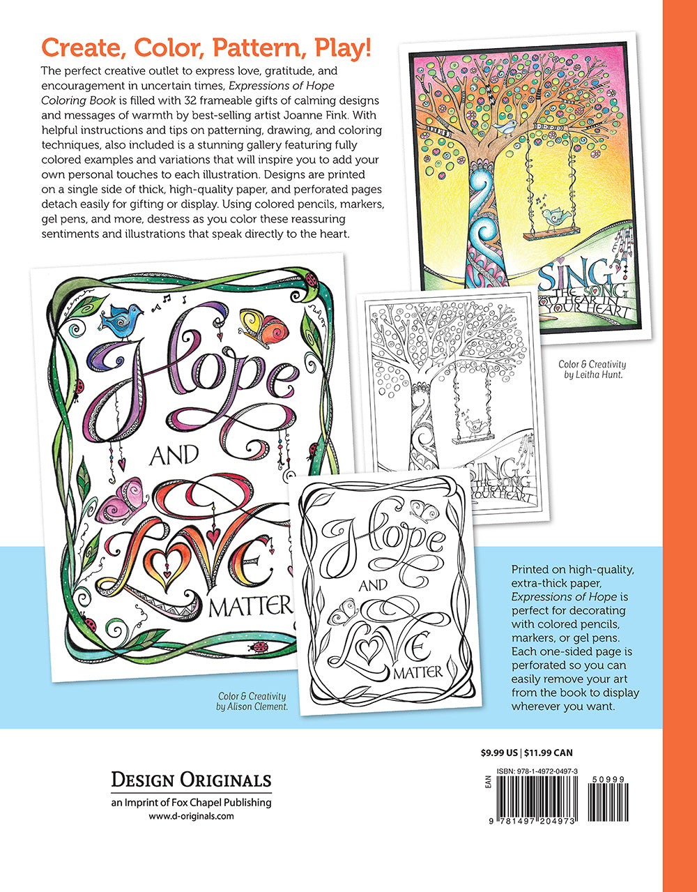 Expressions of Hope Coloring Book - Fox Chapel Publishing Co.