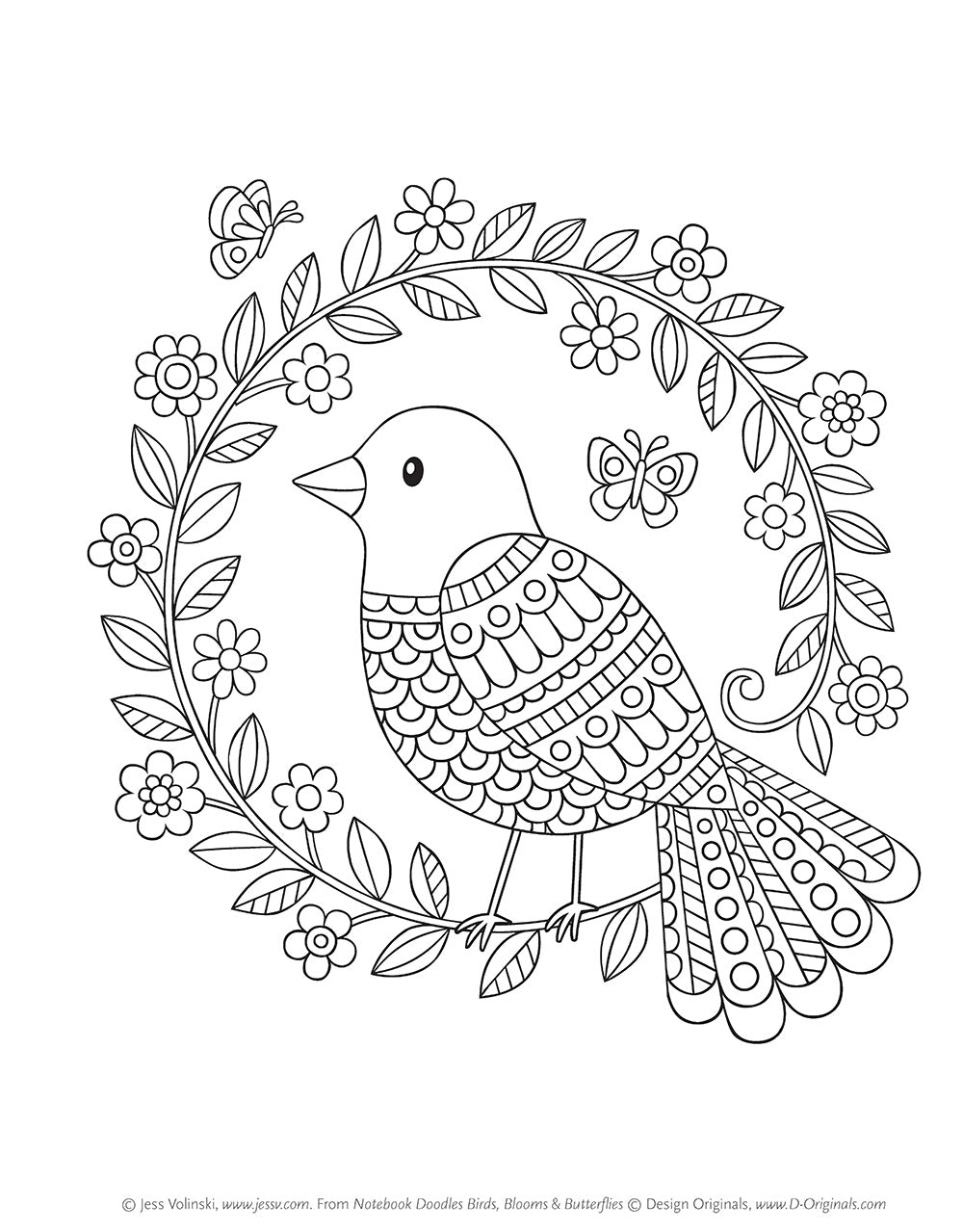 Notebook Doodles Birds, Blooms & Butterflies - Fox Chapel Publishing Co.