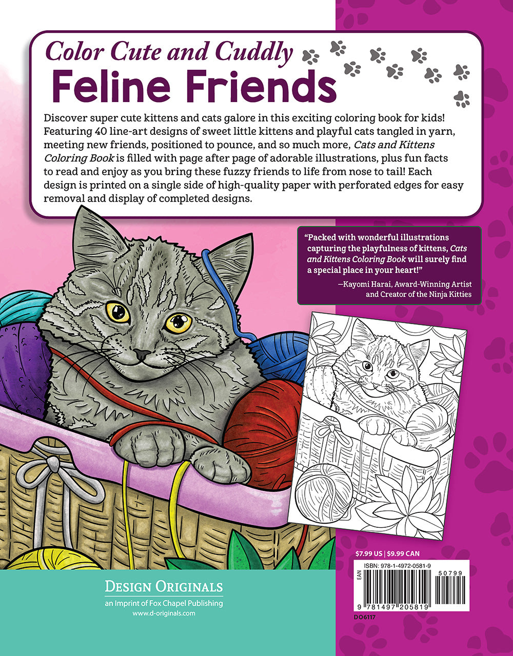 Cats & Kittens Coloring Book