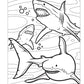 Sharks and Ocean Creatures Coloring Book