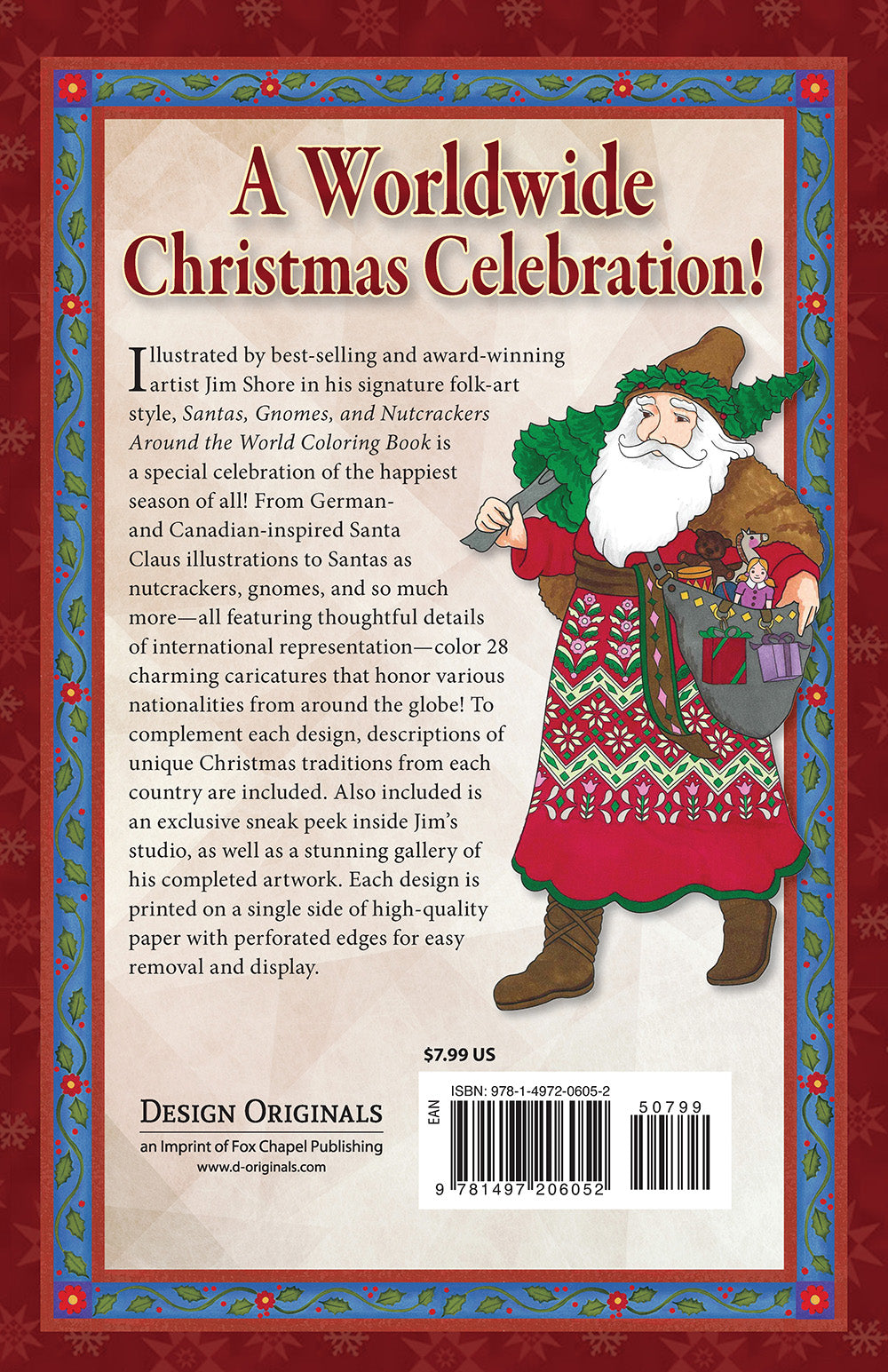 Jim Shore Santas, Gnomes, and Nutcrackers Around the World Coloring Book - Fox Chapel Publishing Co.