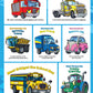 Super Cool Trucks, Tractors, and Cars Coloring Book