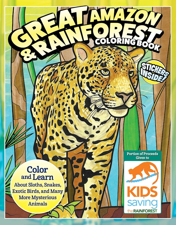 Great Amazon & Rainforest Coloring Book (with stickers)