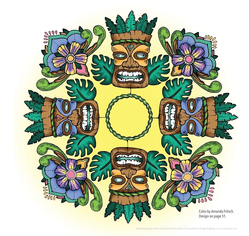 Tropical Island Mandalas Coloring Book