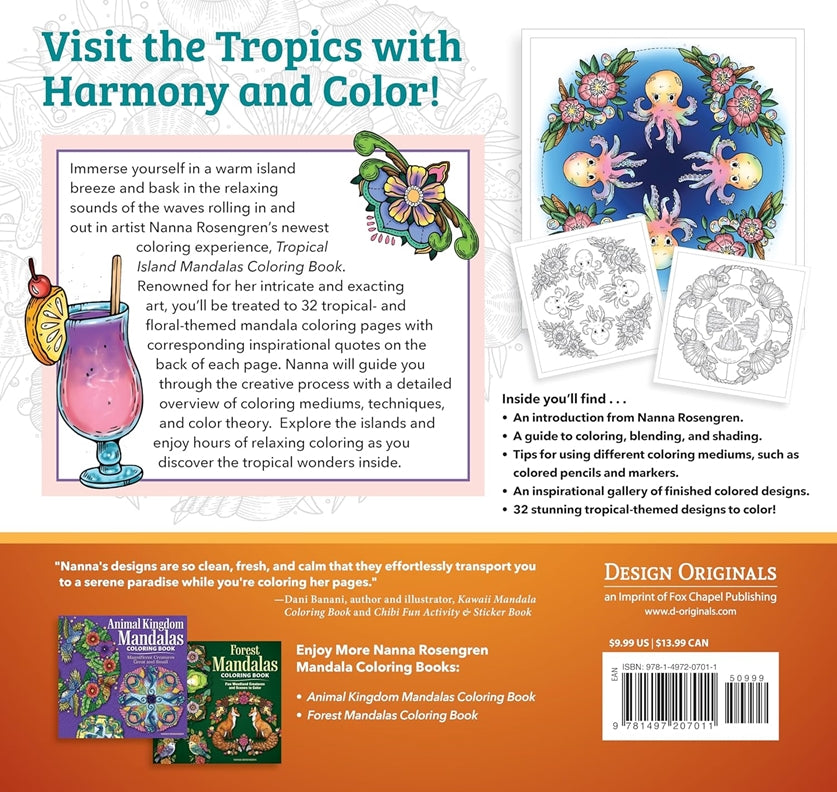 Tropical Island Mandalas Coloring Book